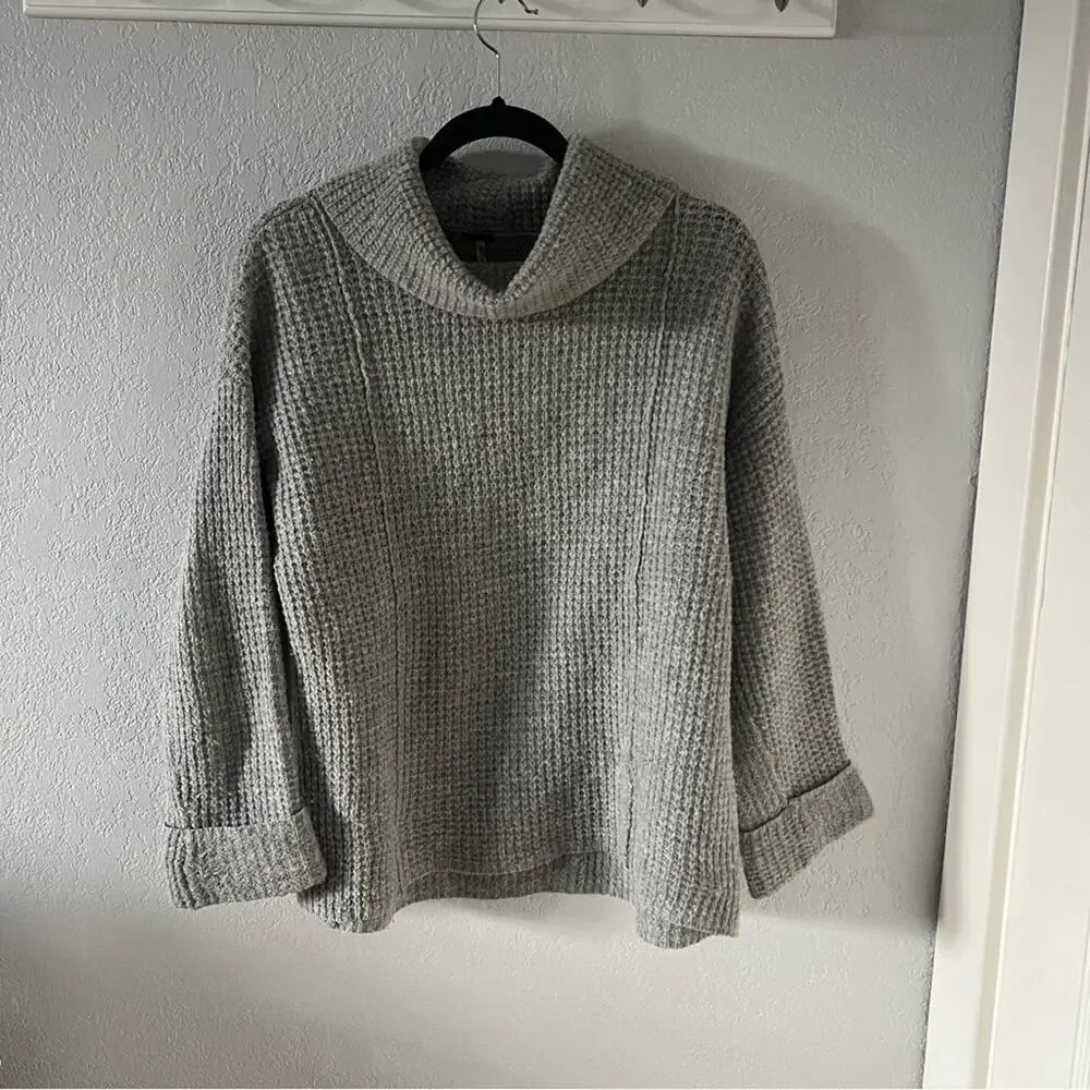Free People Sidewinder Grey Wool Sweater